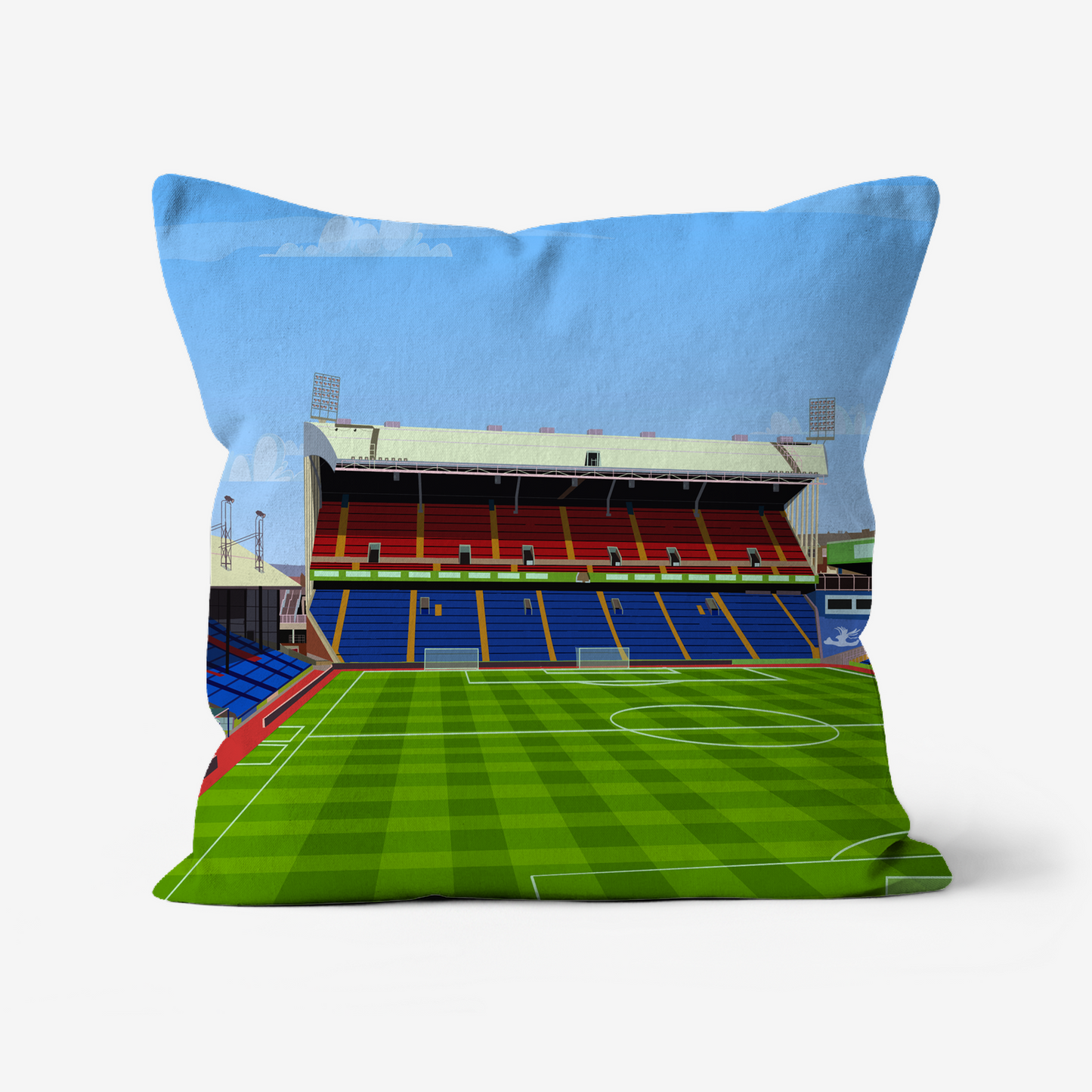 Unofficial Crystal Palace Selhurst Park Stadium Inspired Cushion