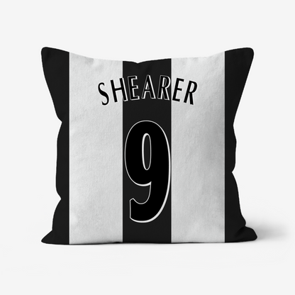 Unofficial Newcastle United Inspired Retro Football Shirt Cushion