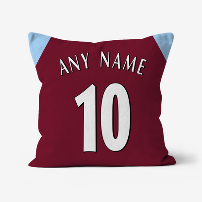 Unofficial Aston Villa Inspired Retro Football Shirt Cushion