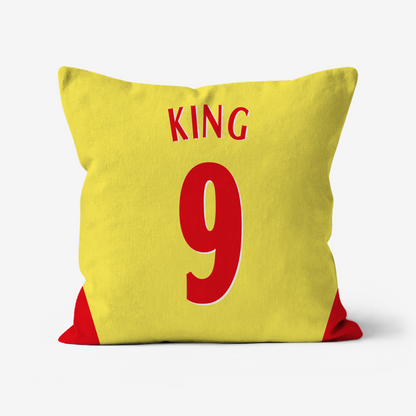 Unofficial Watford Inspired Retro Football Shirt Cushion