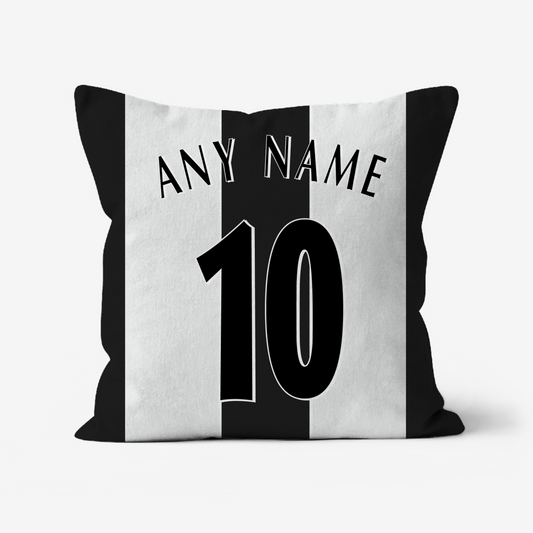 Unofficial Newcastle United Inspired Retro Football Shirt Cushion