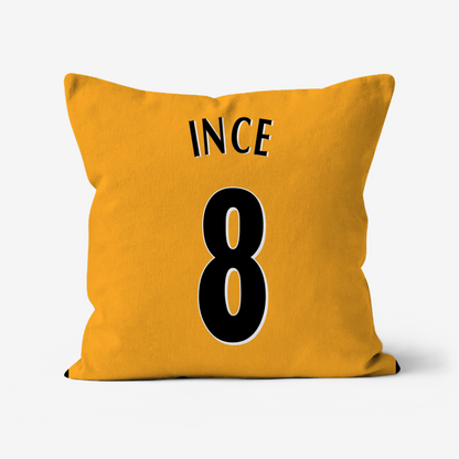 Unofficial Wolves Inspired Retro Football Shirt Cushion