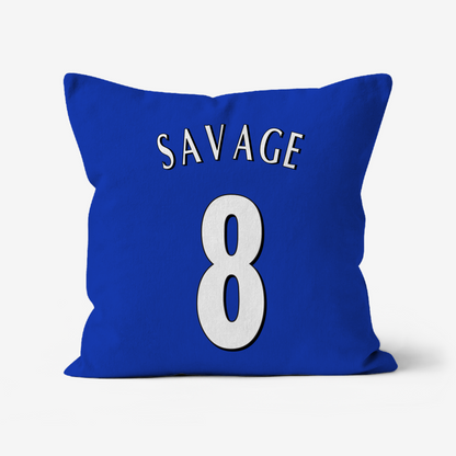 Unofficial Birmingham City Inspired Retro Football Shirt Cushion