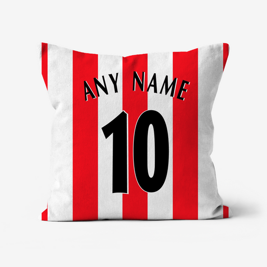 Unofficial Sunderland Inspired Retro Football Shirt Cushion