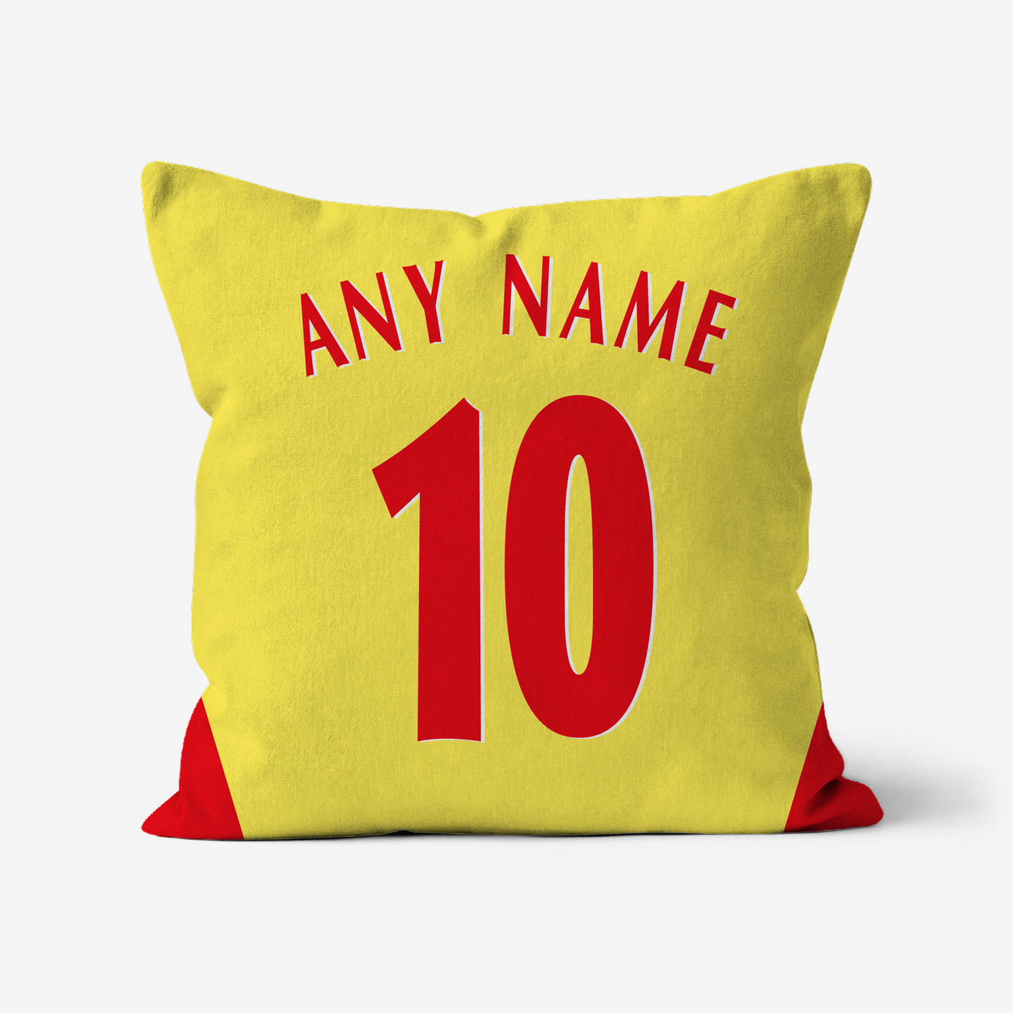 Unofficial Watford Inspired Retro Football Shirt Cushion