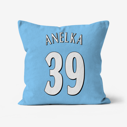 Unofficial Manchester City Inspired Retro Football Shirt Cushion