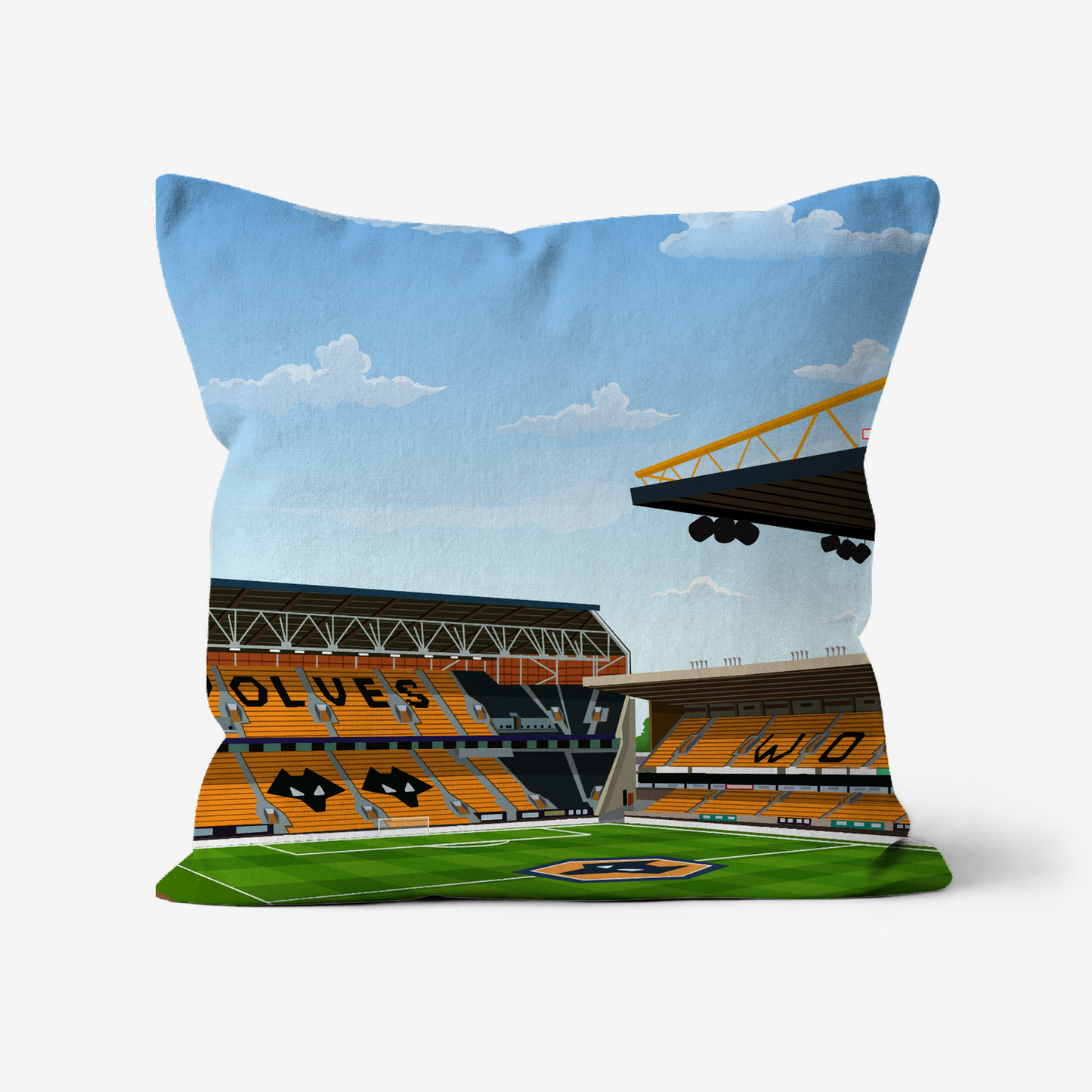 Unofficial Wolves Molinuex Stadium Inspired Cushion