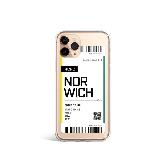 Norwich City Custom Season Ticket Phone Case - Crossbar Cases