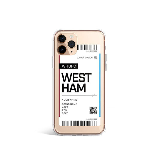 West Ham Custom Season Ticket Phone Case - Crossbar Cases